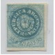 ARGENTINA 1862 GJ 09 ESCUDITO de 15 Cts. ESTAMPILLA CON MATASELLO ROSARIO, MUY BUEN EJEMPLAR DE LUJO U$ 245